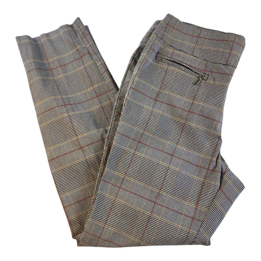 SOHO Apparel Ltd Plaid Pants Medium Preppy Academia Office Chic